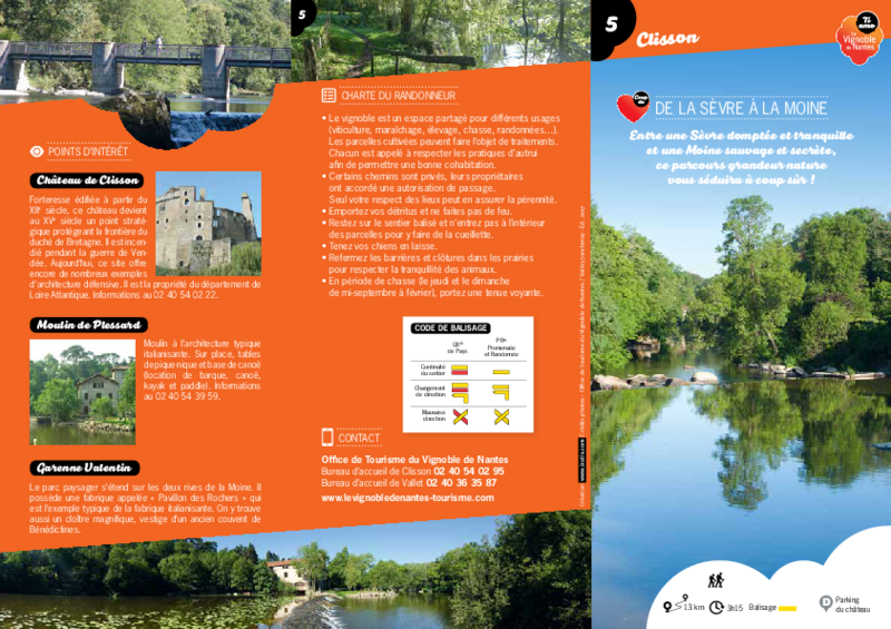 Rando-guide "De la Sèvre à la Moine" - Clisson - application/pdf