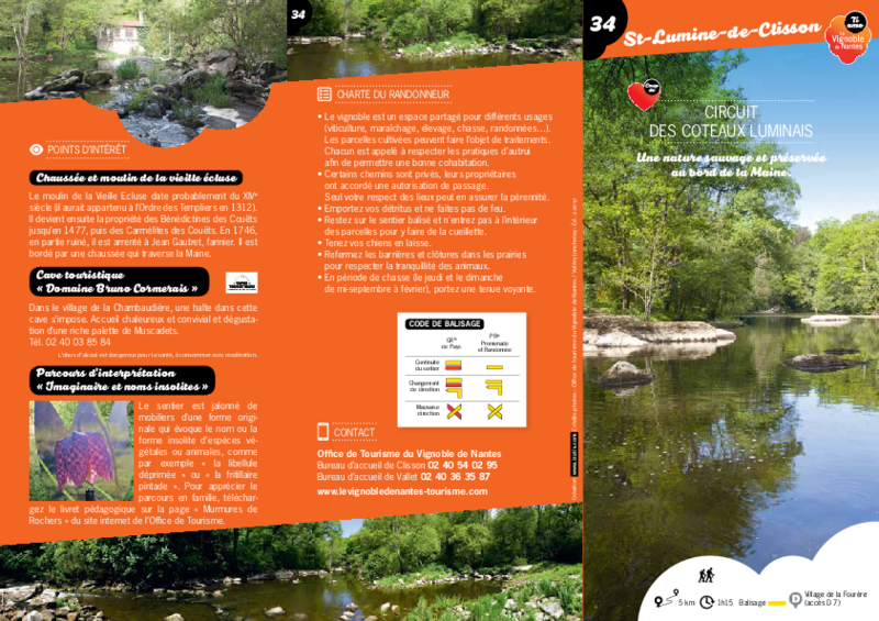 Rando-guide n° 34 "Circuit des Coteaux Luminais" - Saint-Lumine-de-Clisson - application/pdf