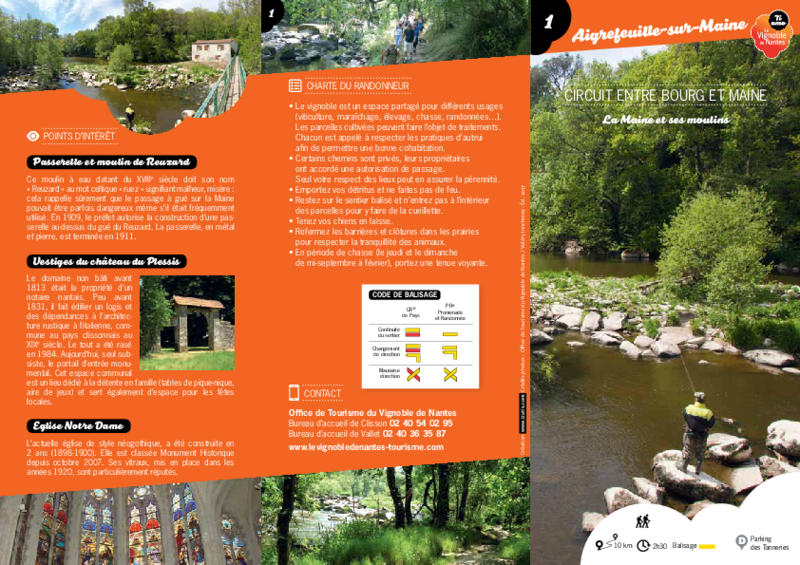 Rando-guide n° 1 "Circuit entre bourg et Maine" - Agrefeuille-sur-Maine - application/pdf