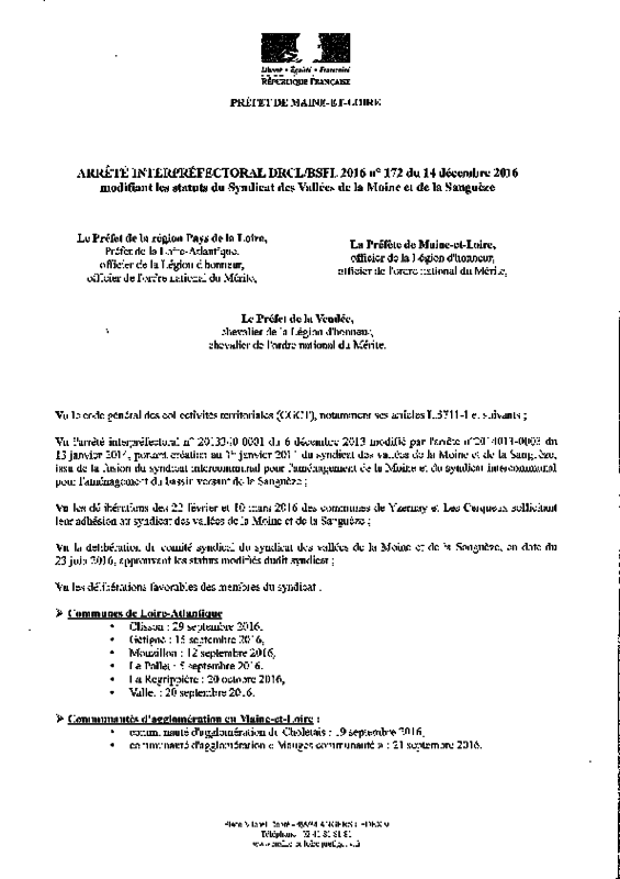 Statuts du syndicat des vallées de la Moine et de la Sanguèze - application/pdf