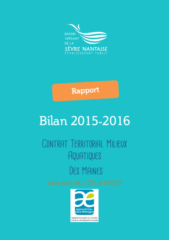 Bilan 2015-2016 du contrat territorial des Maines - application/pdf