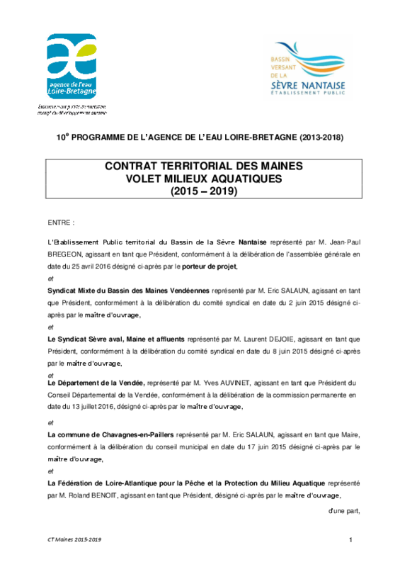 Contrat territorial milieux aquatique des Maines - application/pdf