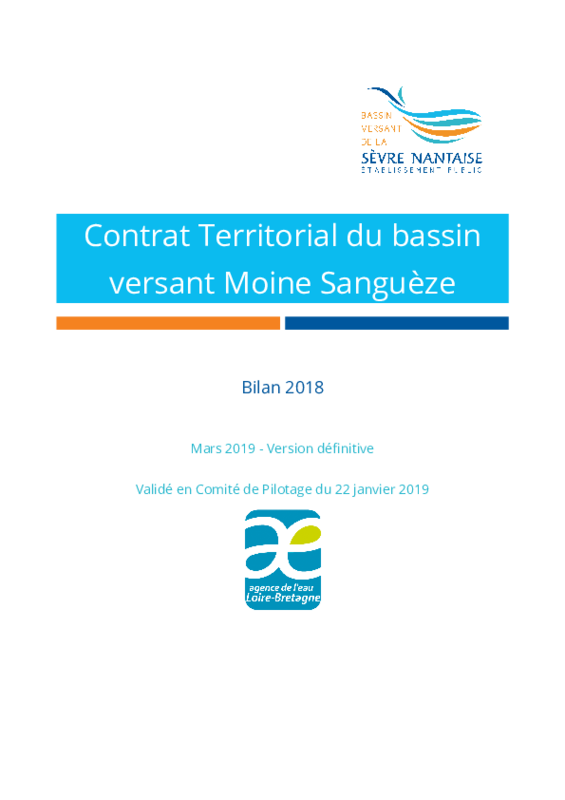 Bilan 2018 du contrat territorial du bassin versant Moine Sanguèze - application/pdf