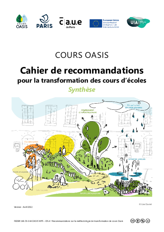 Cahier de recommandations pour la transformation des cours d'écoles, synthèse - application/pdf